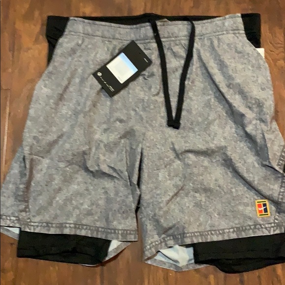 nike denim tennis shorts